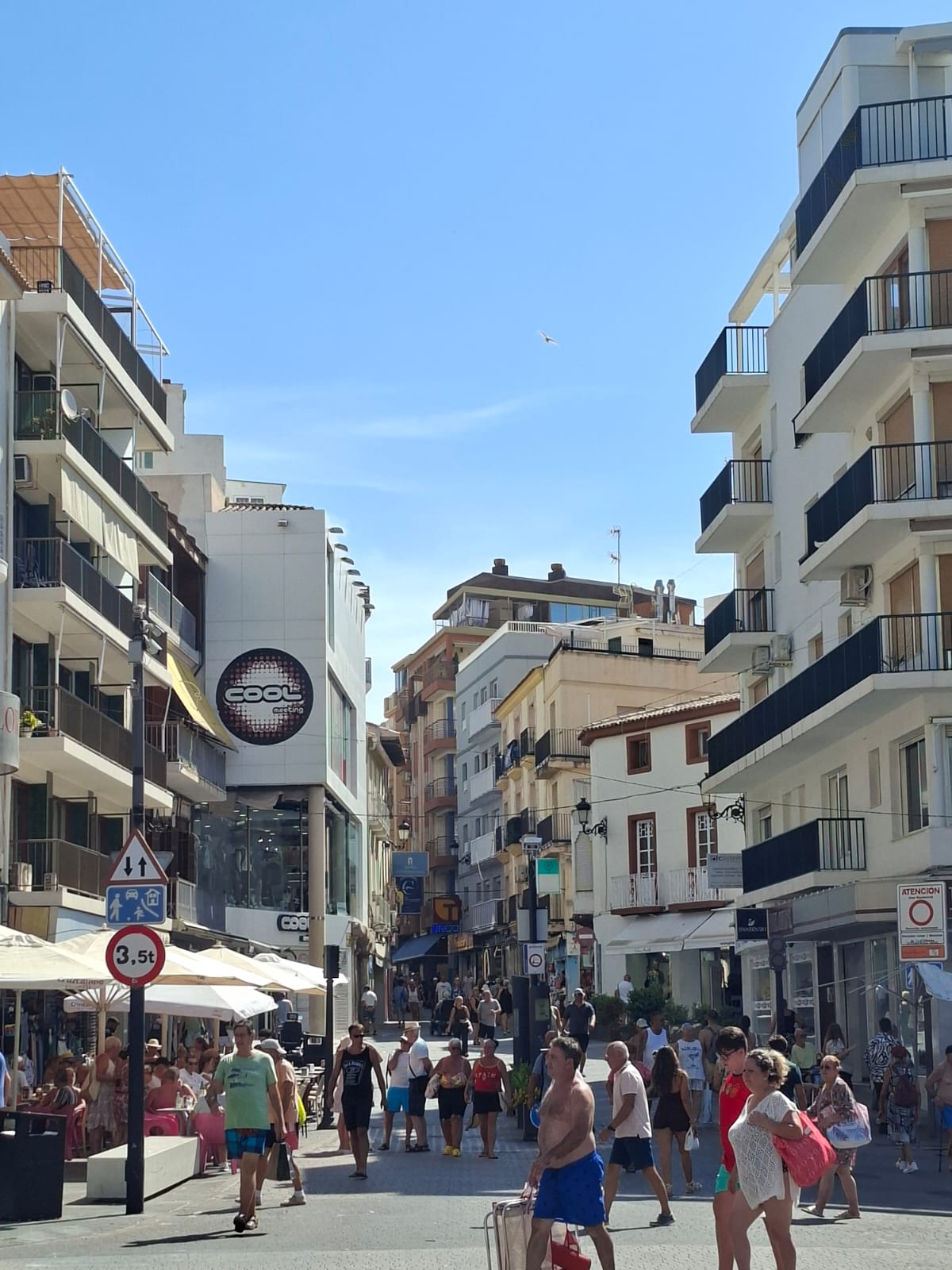 Calle comercial peatonal de Benidorm